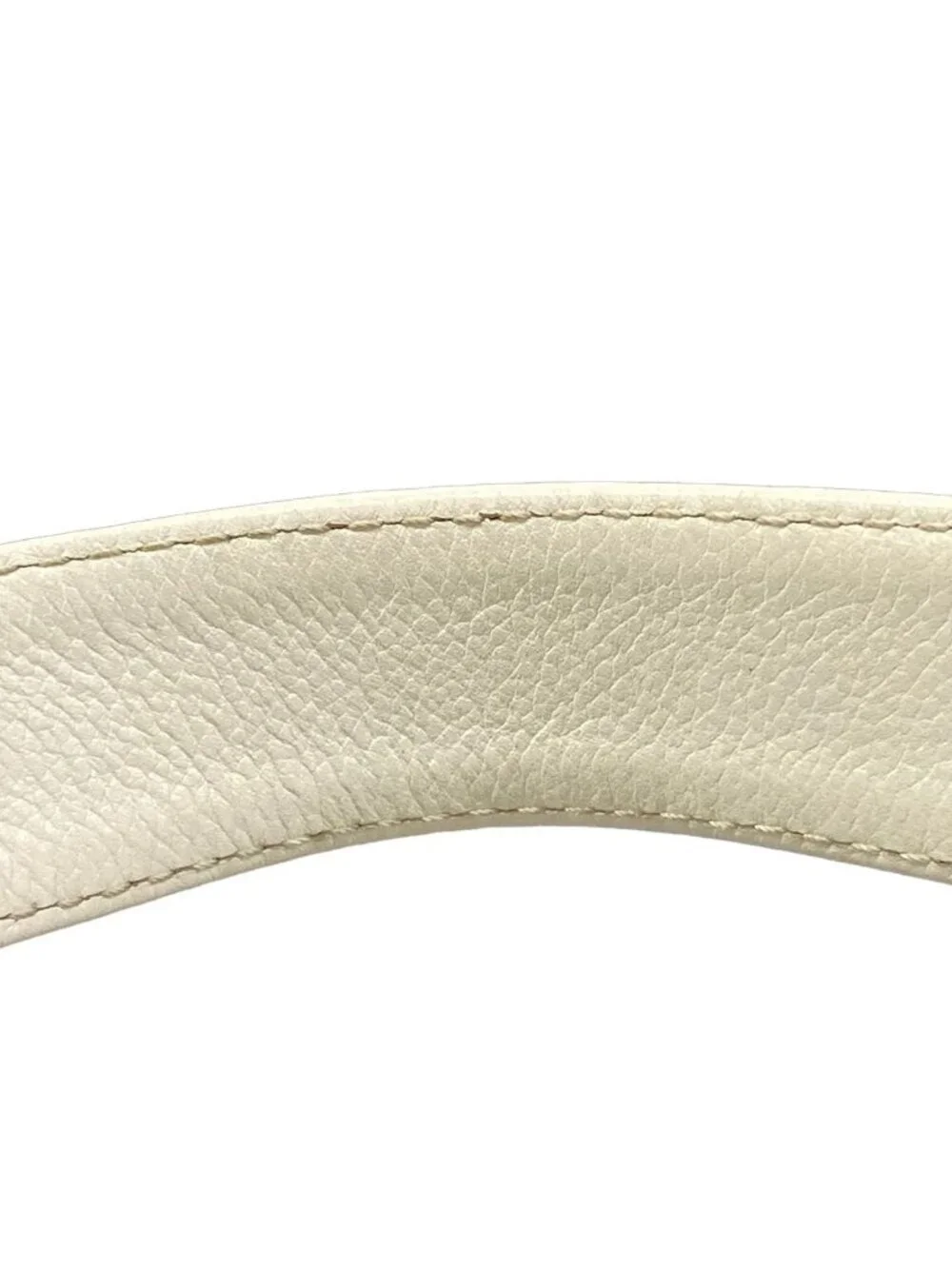 Chanel Handbag White Chain Handle Gold CC Logo Leather